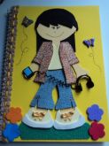 Caderno decorado em EVA